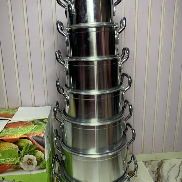 LA - 7PCS ALUMINIUM COOKING POT